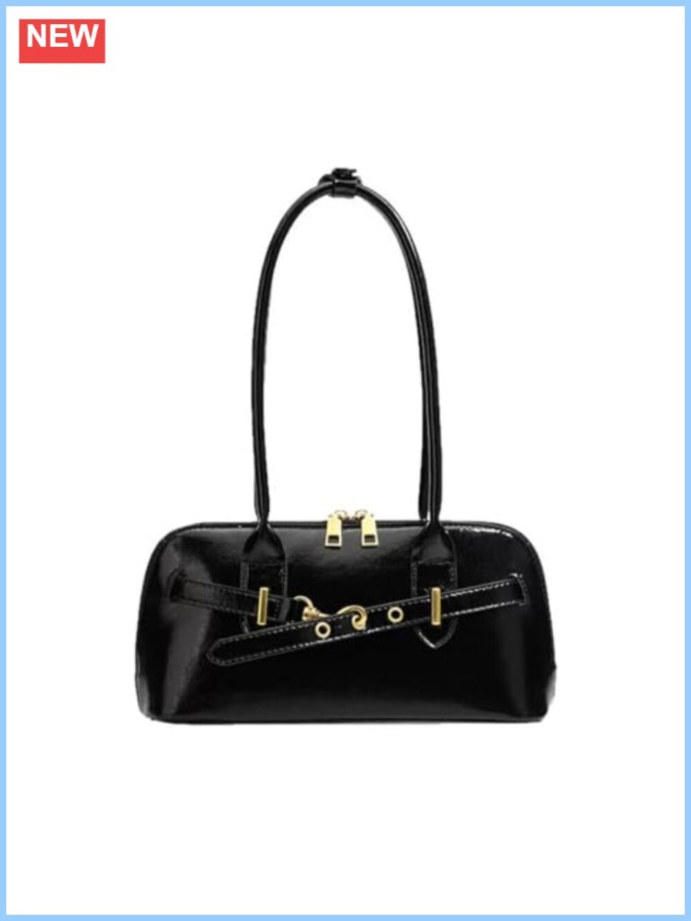 Y2K Vintage Shoulder Bag PU Leather Barrel Purse
